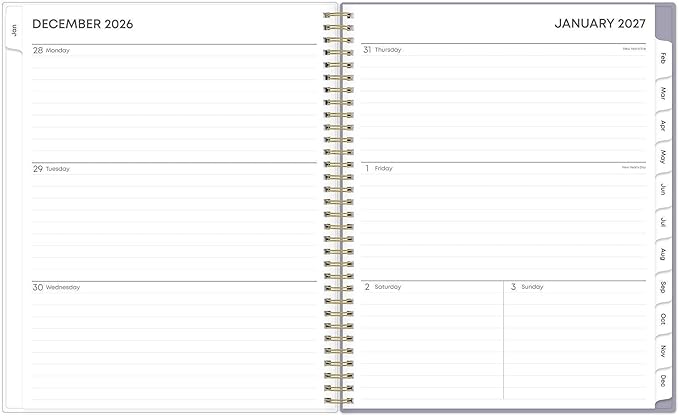Blue Sky 2027 Weekly and Monthly Planner Calendar, January 2027 - December 2027, 8.5" x 11", Flexible Cover, Laminated Tabs, Durable Twin Wire Binding, Storage Pocket, Tula
