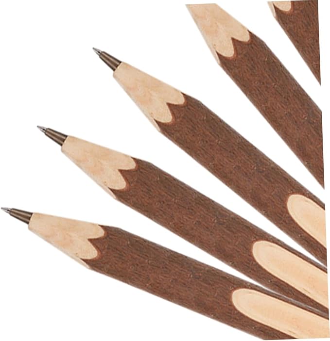 Healifty Natural Tree Branch Wooden Ballpoint Pens 13cm, Biodegradable Eco-friendly Writing Pens, Lightweight Comfortable Grip for Home and Office Use, 10pcs