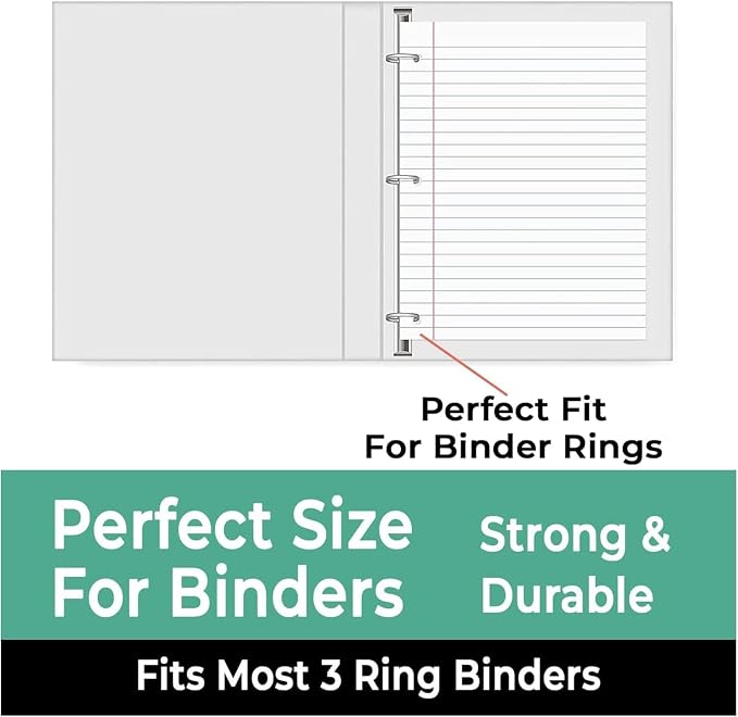 Rosmonde 13500 Sheets Loose Leaf Paper Bulk, 90 Pack, College Ruled Paper