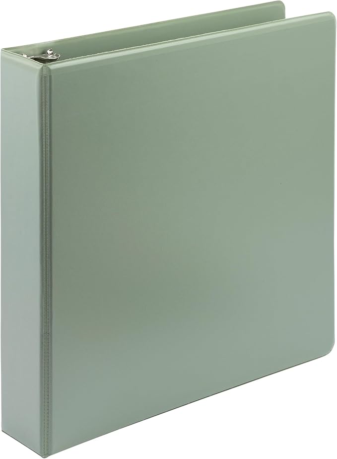 Samsill Plant-Based 1.5 Inch Durable D-Ring, View Binder, Eco-Friendly, USDA Certified Biobased, Single, Dusty Green