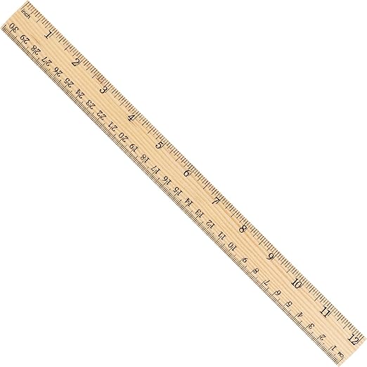 Zonon 30 Pcs Wooden Rulers Bulk 12 Inch Ruler for Classroom, Easy-to-Read with Inches and Metric, First Day of School Gift for Kids, School, Home, Office, Students, Teachers