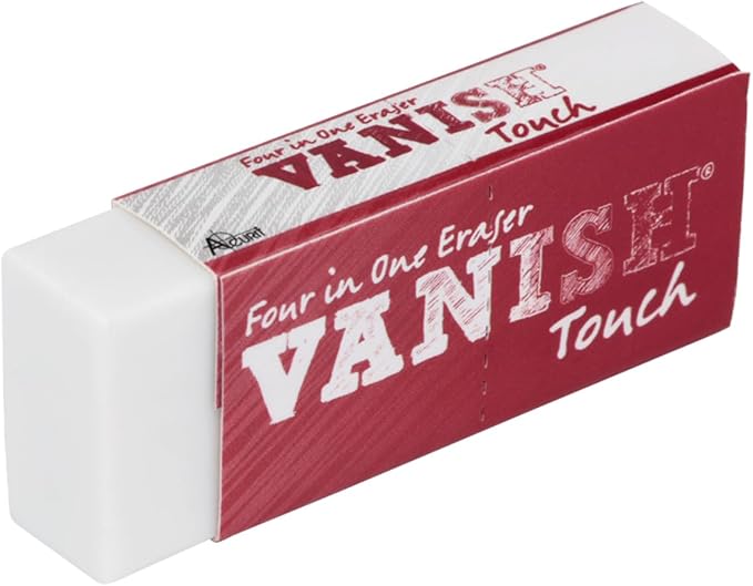 Acurit Vanish Touch Artist Eraser, Latex-Free - Soft, Flexible Pencil Erasers, Sketching Supplies W/Protective Sleeve - Graphite, Charcoal, Pastel Compatible