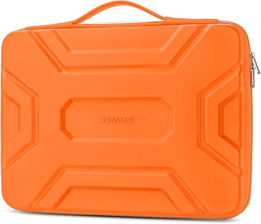 DOMISO 14 inch Laptop Sleeve with Handle, Shockproof & Waterproof EVA Protective Laptop case, Hard Laptop Sleeve for 14" HP Dell Asus Lenovo Laptop, Orange