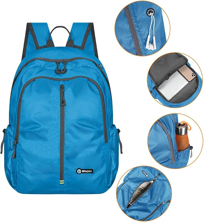 Lightweight Packable Foldable Backpack, Hiking backpack,Travel Backpack (Blue)