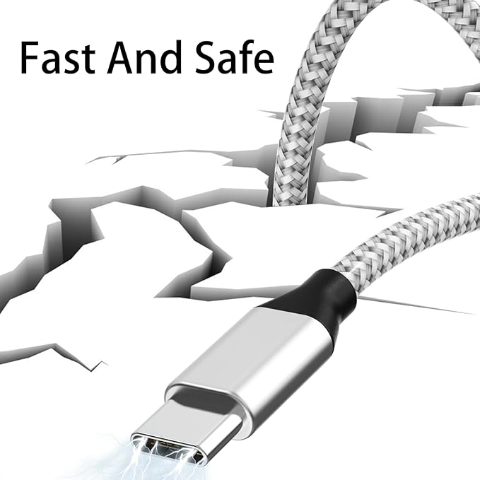 USB C to USB C Cable Nylon Braided 60W 3/3/6/6/10 FT USB Type C Fast Charging Cable for iPhone 17/17 Pro Max/Air/16/16 Plus/16 Pro Max/15/15 Plus/15 Pro Max, MacBook, iPad, Samsung S25/S24/23
