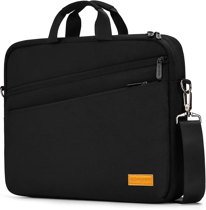 bagasin 15 15.6 16 inch Laptop Computer PC Shoulder Bag Carrying Case, Water-Repellent Fabric Briefcase, Lightweight Toploader, Business Casual or School