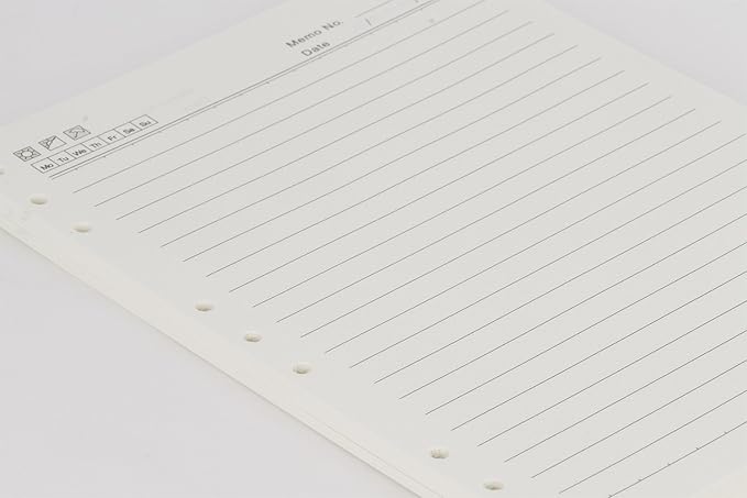 B5 Refill Paper 9 Hole Punched Filler Paper Refills for B5 Loose Leaf Notebook Travel Journal Personal Diary Planner Binder, 80 Sheet, Lined Paper, 6.9 Inches x 9.8 Inches