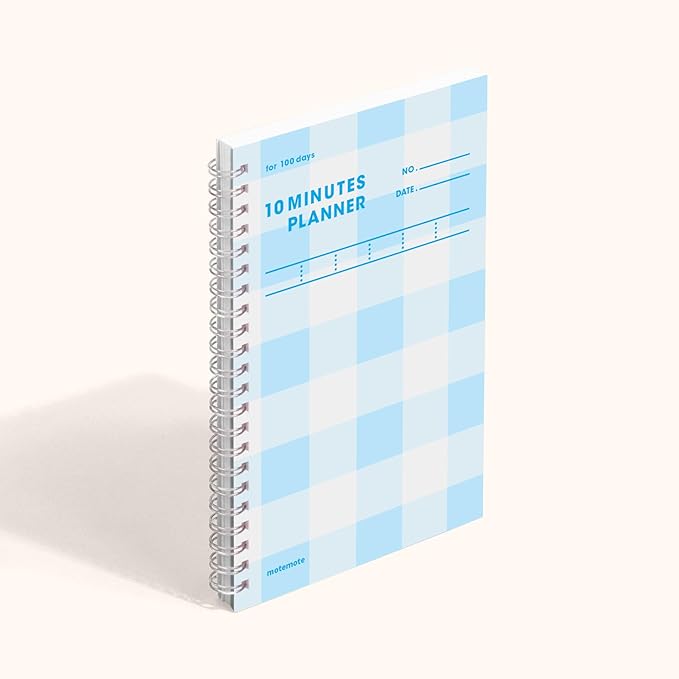 MOTEMOTE 10-Minute Planner 100 DAYS – Undated Daily Planner with Time Blocking, Goal Setting & Reflection – Boost Productivity & Build Better Habits in Just 10 Minutes a Day, Study Plan, Color Chip Edition ( Lucky Square )