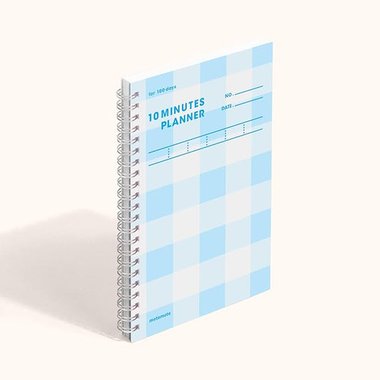 MOTEMOTE 10-Minute Planner 100 DAYS – Undated Daily Planner with Time Blocking, Goal Setting & Reflection – Boost Productivity & Build Better Habits in Just 10 Minutes a Day, Study Plan, Color Chip Edition ( Lucky Square )
