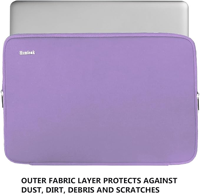 14 inch Laptop Case, Shockproof Protective Computer Sleeve Flip Cover Briefcase Carrying Bag Compatible with 14" HP, Lenovo, Asus, Acer, Notebook, Chromebook Computer, Light Purple