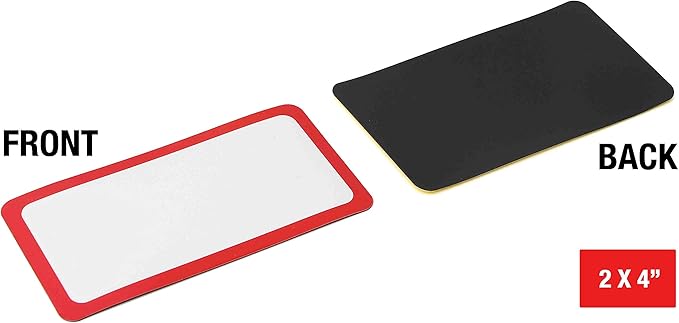 Dry Erase Magnetic Labels - Set of 25-4x2 Inches - Classroom Whiteboard Name Plate Tag Magnets