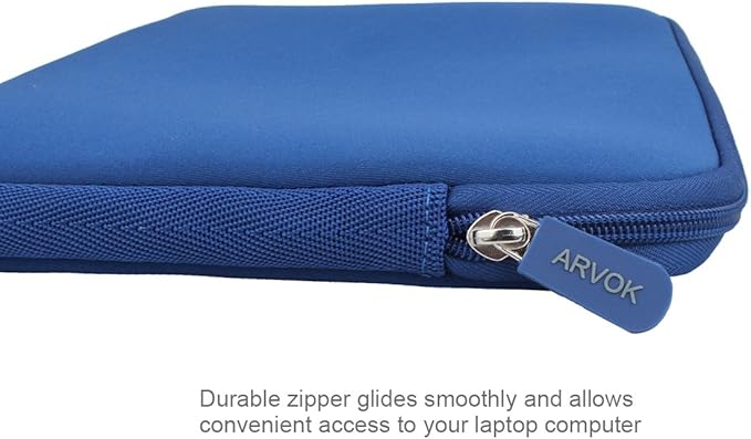 Arvok 11 11.6 12 Inch Laptop Sleeve Case for MacBook Air 12, Water-Resistant Neoprene Notebook Computer Tablet Sleeve, Carrying Bag Cover for Chromebook/HP/Dell/Lenovo/Asus/Acer, Dark Blue