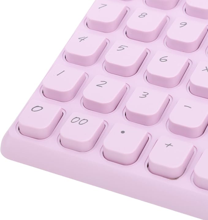 Aramox Basic, Smart, Portable Calculator with Large Display for School and Office Use, Powered by Solar Energy, Compact Design, Mechanical Keys (Purple)