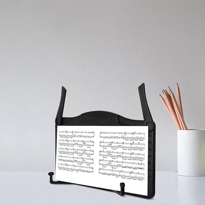 OSALADI Music Stand for Sheet Music Portable and Sturdy Book Holder for Practice Performances and Study Reliable Music Rack for Digital Piano Textbooks and More