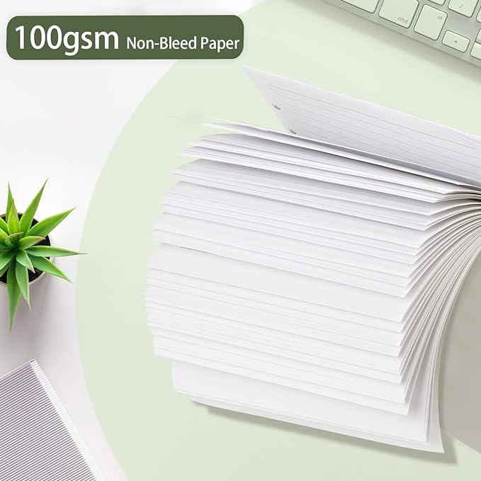 A5 Refill Paper, Planner Inserts for A5 Binder Budget Planner Journals Notebook, 6 Ring Loose Leaf Lined Paper with Binder Dividers, 240 Pages (White)