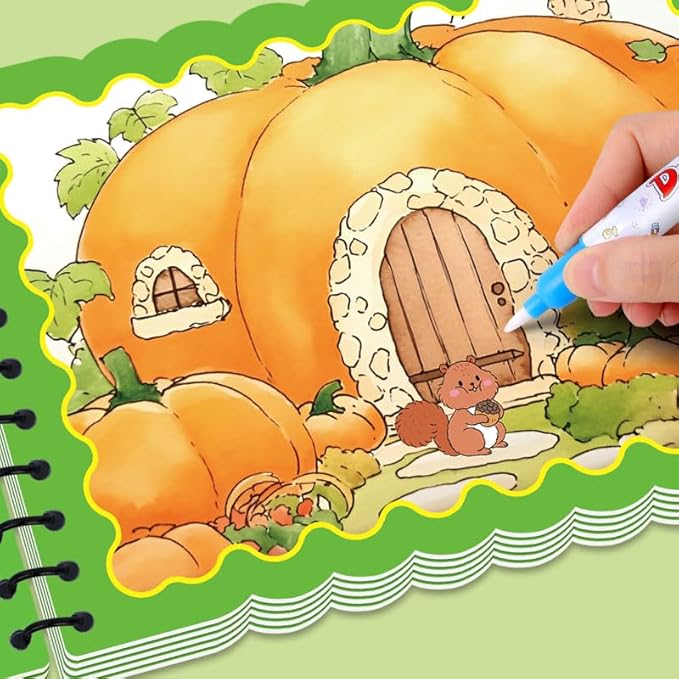 Baiyigs Water Coloring Book for Toddlers 3-5, Water Painting Drawing Book for Educational Learning Kits Gifts, Best Birthday Gifts