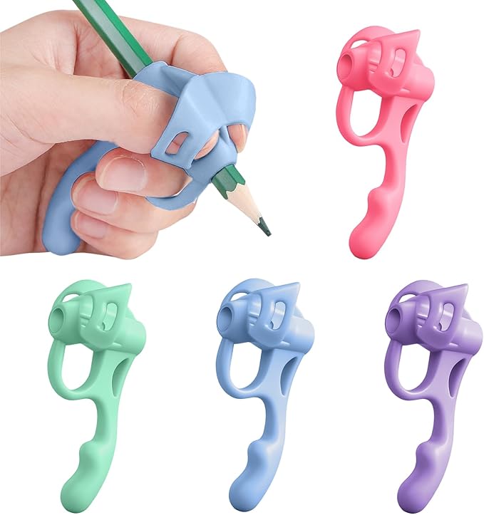 Pencil Grips for Kids Handwriting,4PCS Toddler Pencil Grip,Pen Grips Trainer,Writing Posture Correction Training AIDS for Beginners Preschooler Toddler Children Special Needs (4 Pcs)