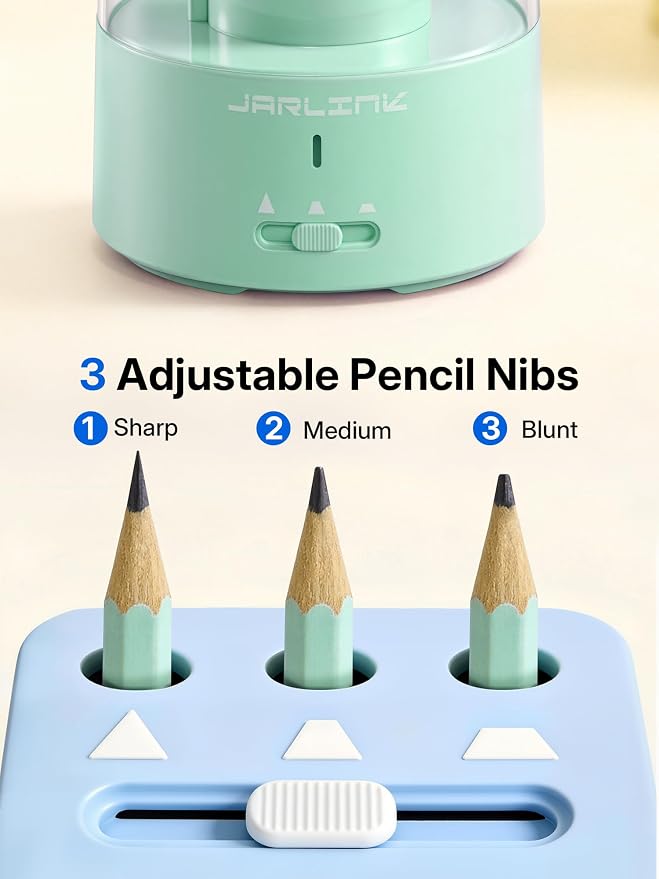 JARLINK Fully Automatic Rechargeable Electric Pencil Sharpener