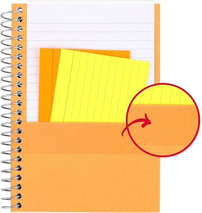 Five Star Personal Spiral Notebook, 1 Subject, College Ruled Paper, 7" x 4-3/8", Small Size, 100 Sheets, Seaglass Green (450022CH1)
