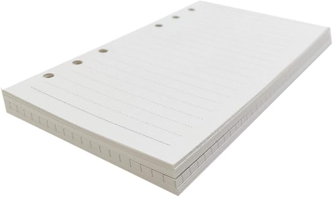 Zelten 2 Pack B5 120 Sheets/240 Pages Time Plan Loose Leaf Punched Paper Refills Paper for 26 Hole Binder Personal Organizer Diary Notebook Refillable Planner