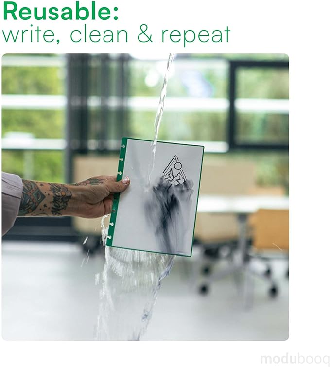 MODUBOOQ organizer, block - Modular Reusable Smart Notebook A5 - Notebook with Tabs & Discbound System - 40 modular pages with duratech3 technology - Washable and writes like paper