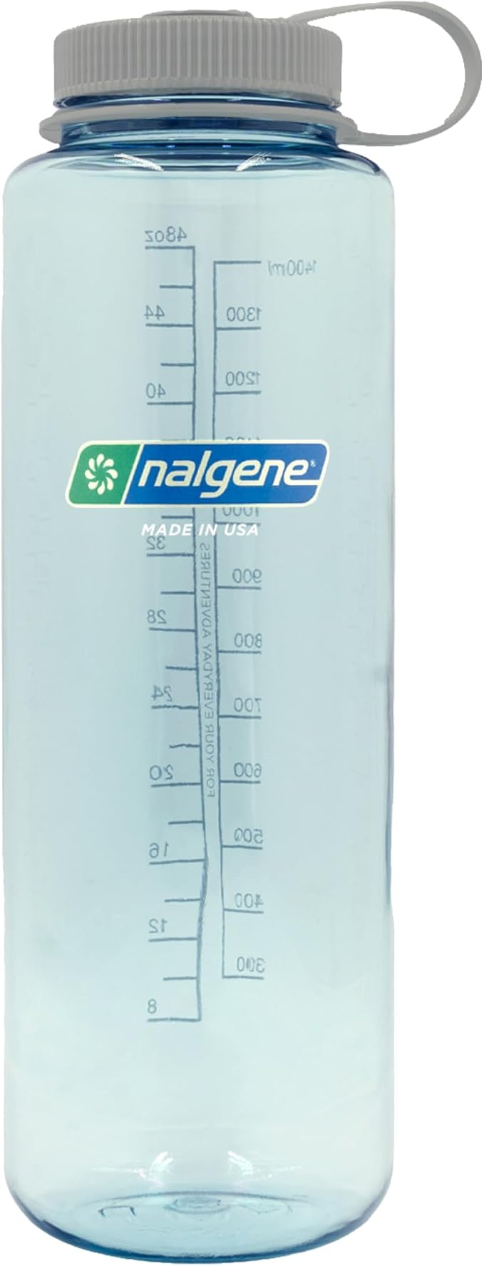 Nalgene 48 oz Wide Mouth Silo Water Bottle, Seafoam | BPA-Free, Durable & Lightweight, Leak Proof, Dishwasher Safe, Large Reusable Plastic Bottle for Hiking, Gym, Work & Travel