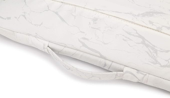 Kinmac 360° Heavy Duty Protective Laptop Computer Sleeve case Bag Cover with Handle for MacBook Air 15 inch,15 inch-15.6 inch HP Lenovo Dell ASUS Acer Laptop (White Marble)
