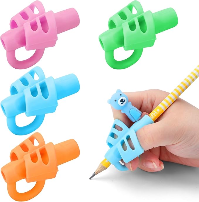 Pencil Grips for Kids Handwriting, Toddler Pencil Grip, Pen Grips Trainer for Beginners Preschoolers Kindergarten Children(4 PCS)