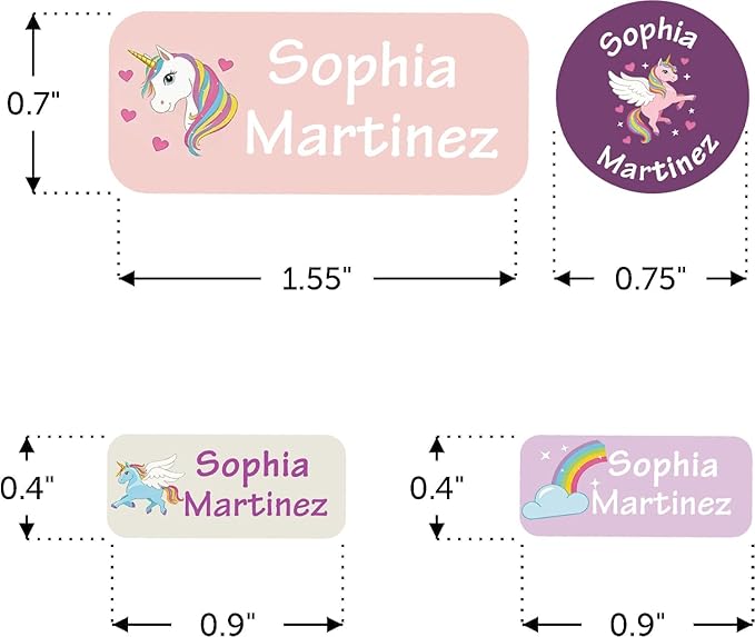 Waterproof Custom Name Stickers (135 Labels) - Personalized Daycare Labels for Clothing, Water Bottles, Lunch Boxes & School Supplies - Ideal for Camp & Daycare - No-Iron (Brave)