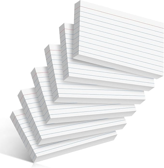 240 Count White Index Cards 3x5 Inch Flash Cards Flashcards Heavyweight Note Cards for Studying School College Office Supplies