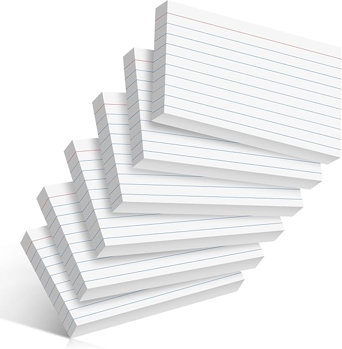 White Index Cards 4x6 Inch Flash Cards Heavyweight Lined Flashcards Note Cards for Studying School College Supplies, 162 Count