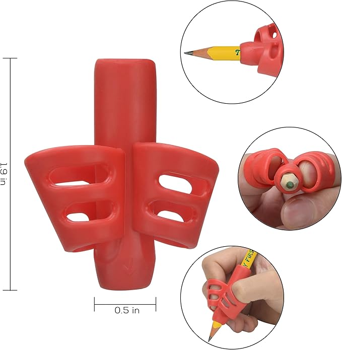 INNER-ACTIVE Two Point Pencil Grips 30 Pack, Handwriting Training for Kids and Preschoolers, Classroom Bulk, Occupational Therapy Writing Tool to Improve Tripod Grasp