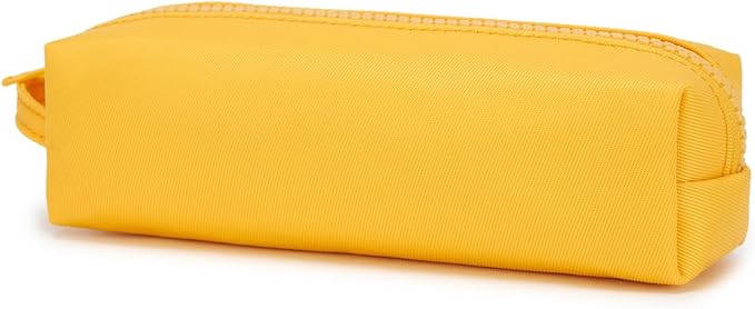 Pencil Case Soft School Pencil Pouch Bag for Easy Carry Stylish and Durable (Yellow)