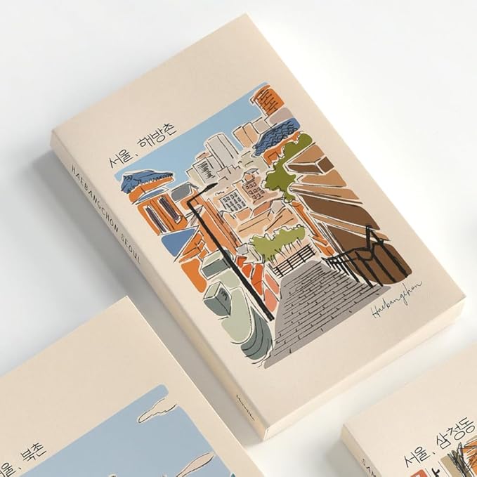 Monolike Seoul Paperback Line Notebook - 02. Haebangchon_Design note, Mini note, Simple note, Notebook, 192 Pages, 4.13x6.69