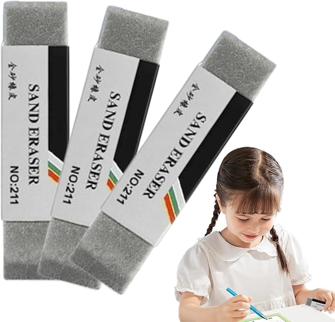 Sand Eraser 3 Pieces Reusable Ink Markings Eraser