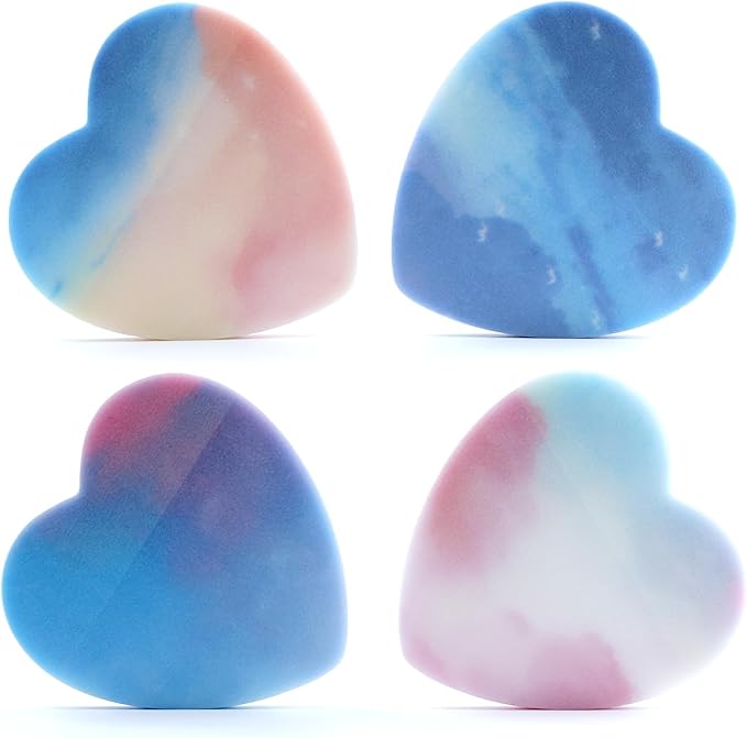Cute Heart Shaped Transparent Sticky Notes for Annotating 200 Sheets Sparkly Self Adhesive Removable Waterproof Memo Pad Fun Colored Clear Sticky Notes 4 Pack