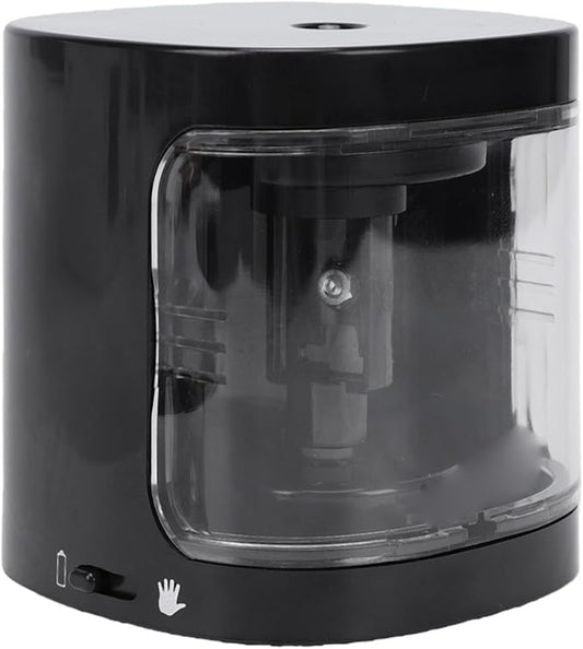 Fockety Electric Pencil Sharpener, Automatic Battery Operated with for 6-8mm Pencils School Office Home Art Supplies Portable Transparent Shavings Container