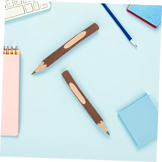 Natural Wooden Ballpoint Pens 10pcs 13cm Biodegradable Tree Bark Writing Pens Multi-use Portable for Home and Office Supplies