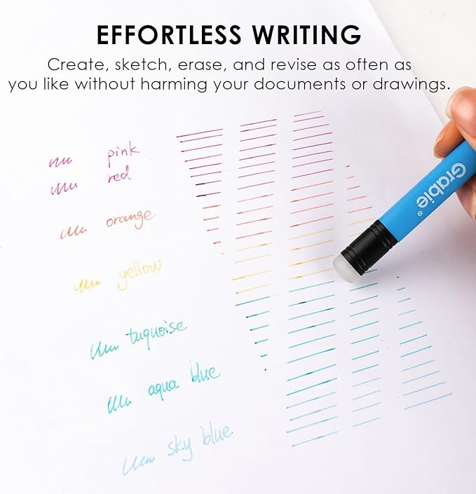 Grabie Erasable Gel Pens, Medium Point 0.7 mm Erasable Pens, Make Mistakes Disappear for Drawing Writing Planner, Pack of 36 Assorted Colors