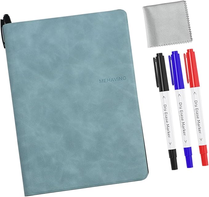 Double-Side Magnetic Whiteboard Notebook with Erasable Marker Portable Writing Board for Office Meeting Writing Drawing Erasable Notebook
