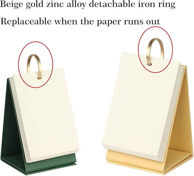 5.7"x3.8" Blank Flash Cards Notepad with Binder Ring 180Pcs Standing Flip Paper Study Index Cards DIY Greeting Cards Bookmark Mini Memo Scratch Pads Note Card for Taking Notes Working Learning