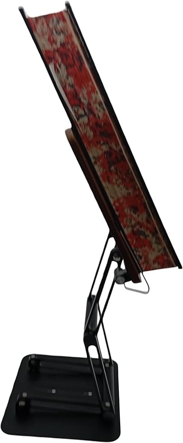 Foldable Book Stand for Reading – Adjustable Book Holder Height Up to 17.8″, Reading Stand with 13″ × 8.7″ Platform – Lightweight 3.3 lb Portability