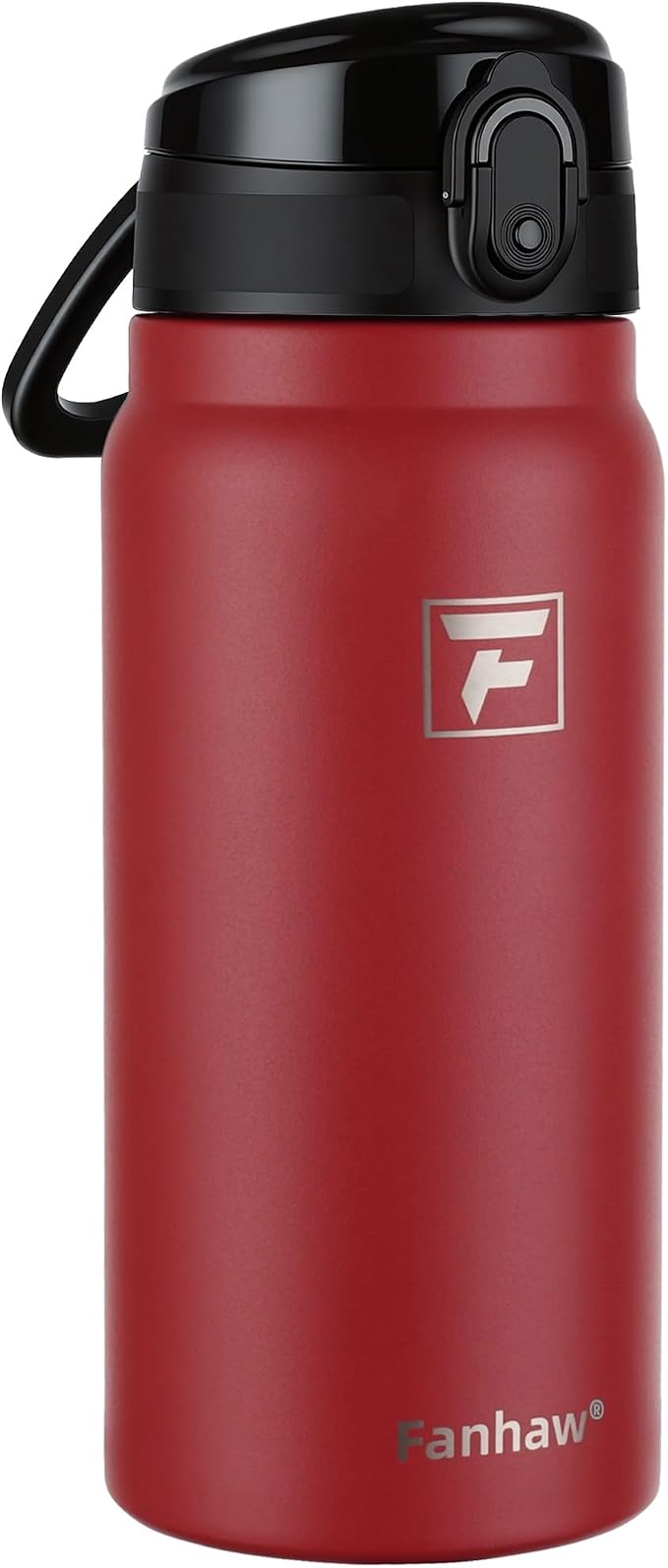 Fanhaw 20 Oz Insulated Stainless Steel Water Bottle with Chug Lid – Wide Mouth, Leak-Proof, BPA-Free – Ideal for Kids, Adults, Sports, Gym, and Outdoor Use (Red)