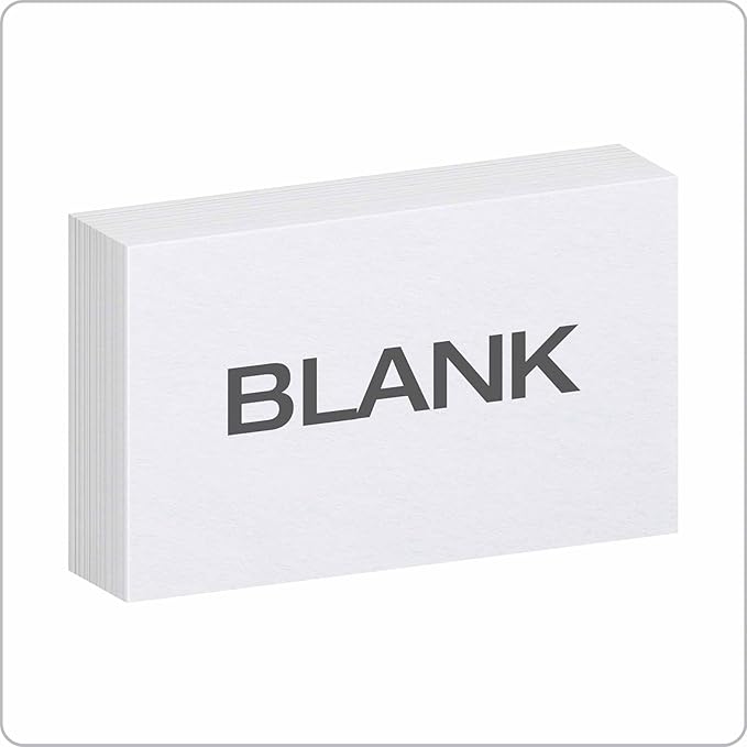 Oxford 30 (1000 PK) Blank Index Cards, 3" x 5", White, 1,000 Cards (30) (Pack of 10)