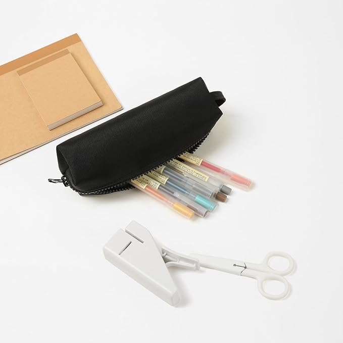 Pencil Case Soft School Pencil Pouch Bag for Easy Carry Stylish and Durable (Black)