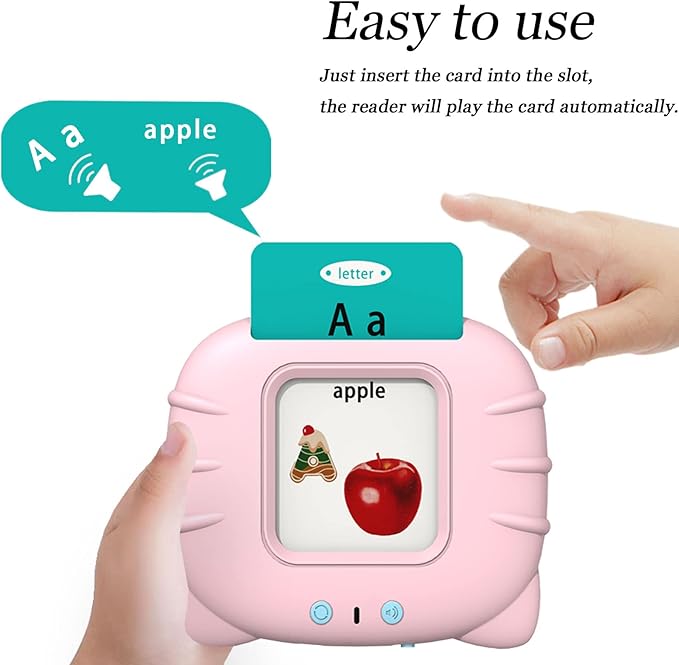Startcan Talking Flash Cards Toys for Girls 1 2 3 4 5 6, Learn ABC, Numbers 0-100, Phrases, Objects, Adjectives, and More Dolch Sight Words,280 Cards with 560 Words/Phrases