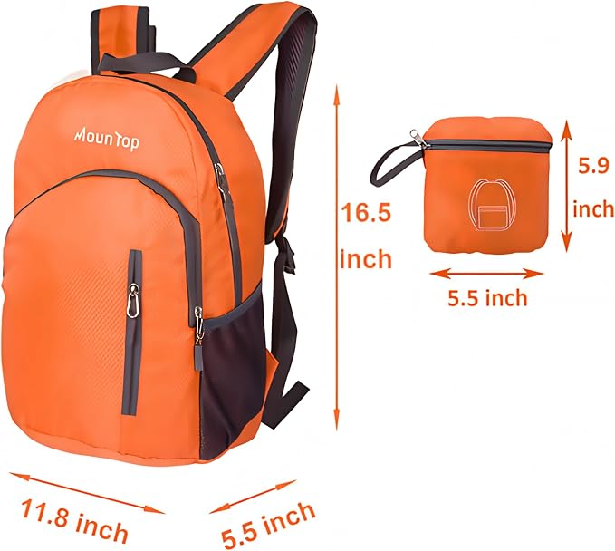 MounTop Outdoor Lightweight Foldable Water Resistant Backpack for Travel Hiking Riding