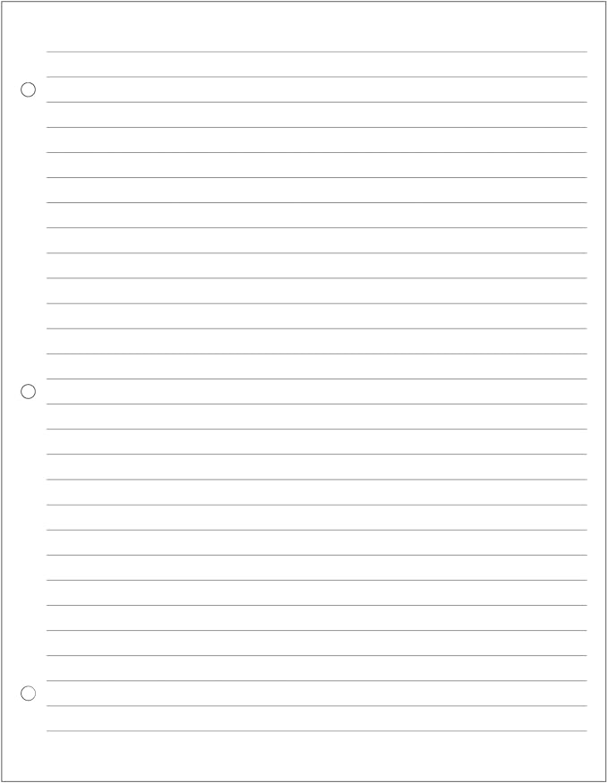 Zelten 2 Pack Letter 90 Sheets/180 Pages Lined Loose Leaf Punched Paper Refills Paper for 3 Hole Binder Personal Organizer Diary Notebook Refillable Planner