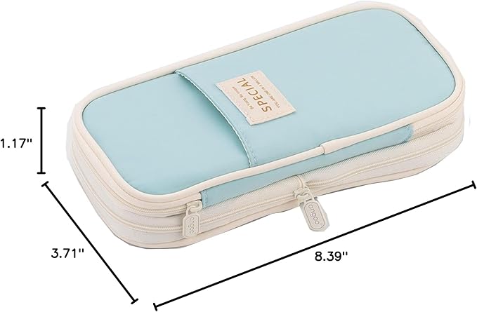 Arnuixty Large Storage Pencil Case Pen Bag with Zipper Big Capacity Pouch Organizer for Office Travel Holder Box