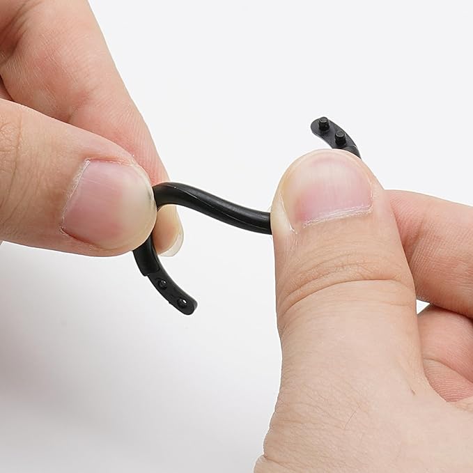 120 Pcs 3/4 Inch Plastic Binder Rings, Loose Leaf Binder Book Rings, Black Index Card Rings Binder Clip Rings for Flash Cards, Key Rings, Index Cards, Paper (20mm, Black)